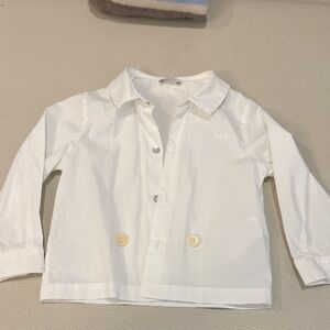 Il Gufo White Button Down Kids Shirt